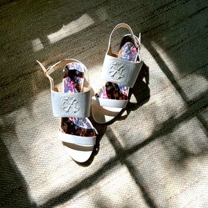 White Vintage Christian Lacroix sandals— great condition